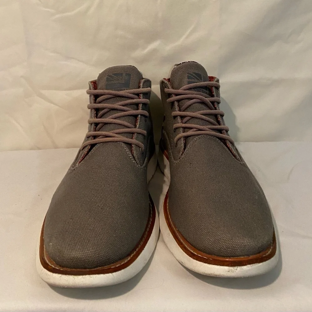 Ben Sherman Men’s Gray Fabric Lace Up‎ Round Toe Comfort Ankle Boot Size 9